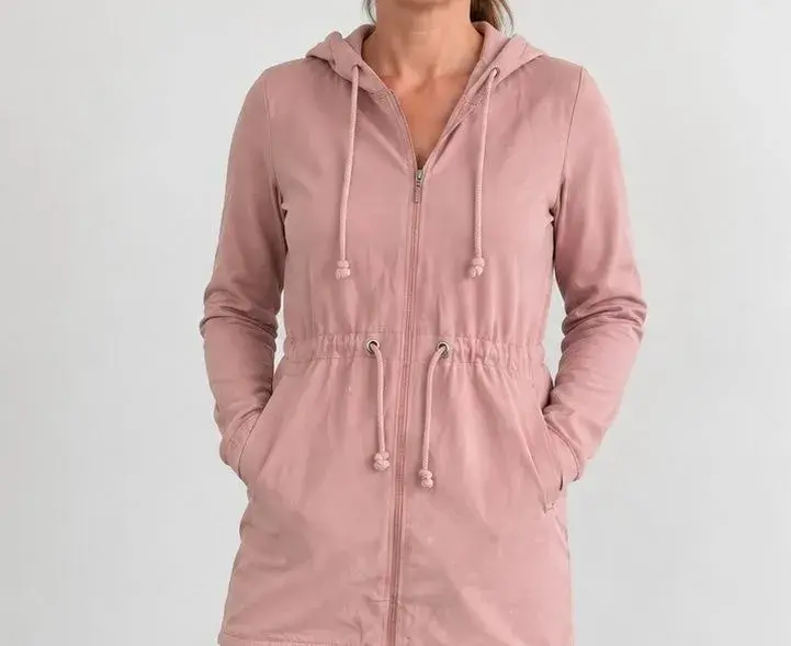 Predĺžená mikina na zips, veľkosť S