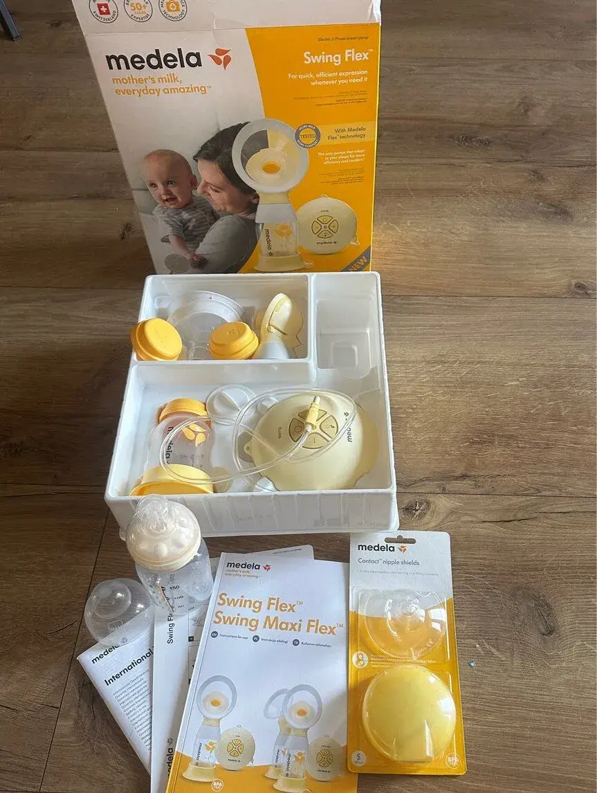 Odsávačka Medela Swing Flex + Calma fľaša a klobúčiky
