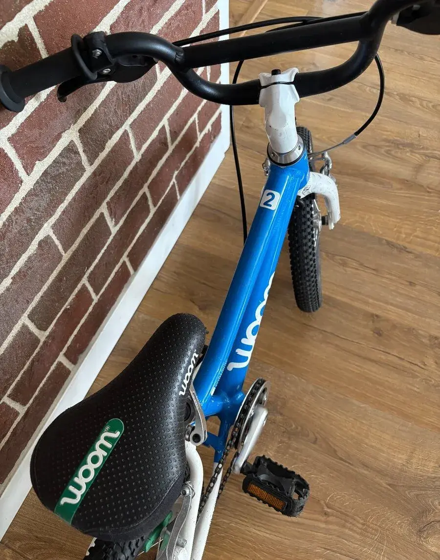 Ultraľahký detský bicykel Woom 2 (14") modrý