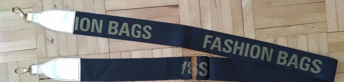 Popruh na crossbody kabelku čierno- zlatý_Nové