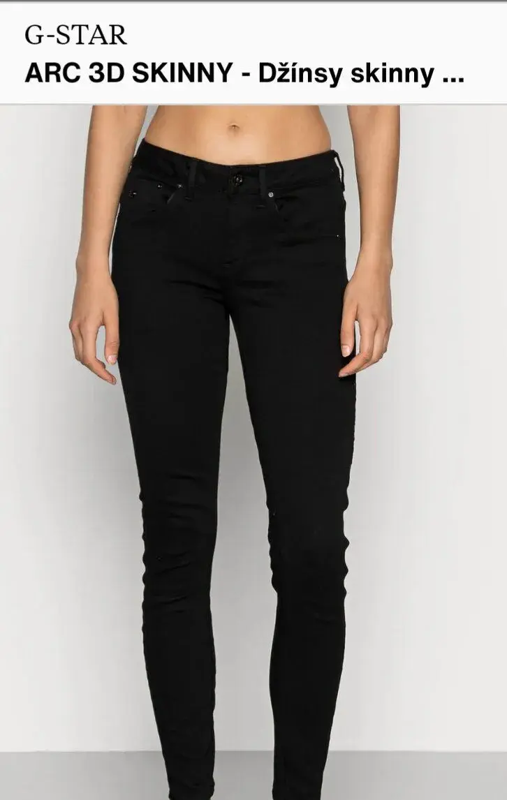 Dámske rifke G-Star Arc 3D čierne skinny