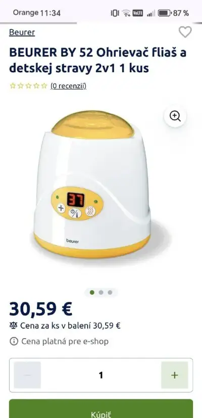 Ohrievač fliaš a detskej stravy