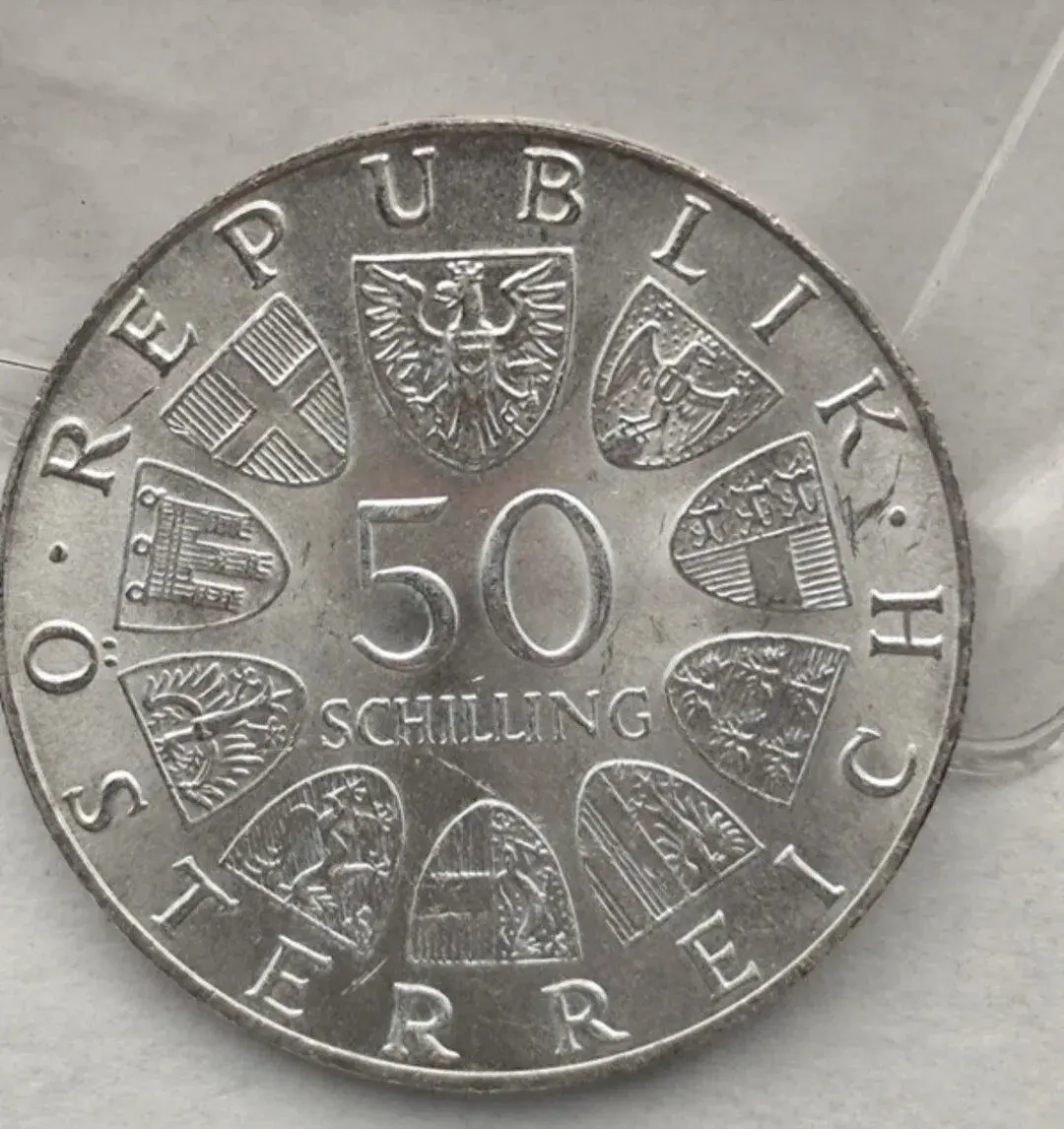 Rakúska strieborná minca 50 Schilling 1974 – Salzburg