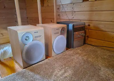 HiFi veža Philips MCM5 + 2 repro - CD, rádio, kazety