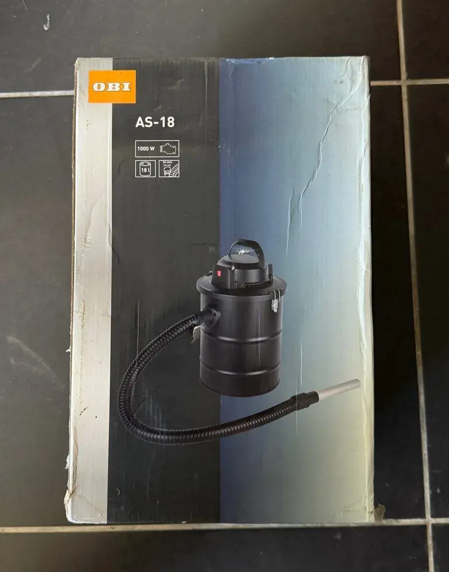 Nový vysávač na popol OBI AS-18 (1000 W, 18 l) – nerozbalený