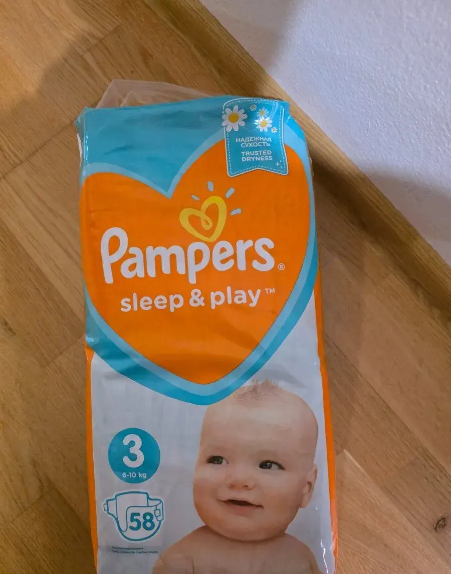 Pampers Sleep & Play Plienky Veľkosť 3 (6-10 kg), 58 kusov