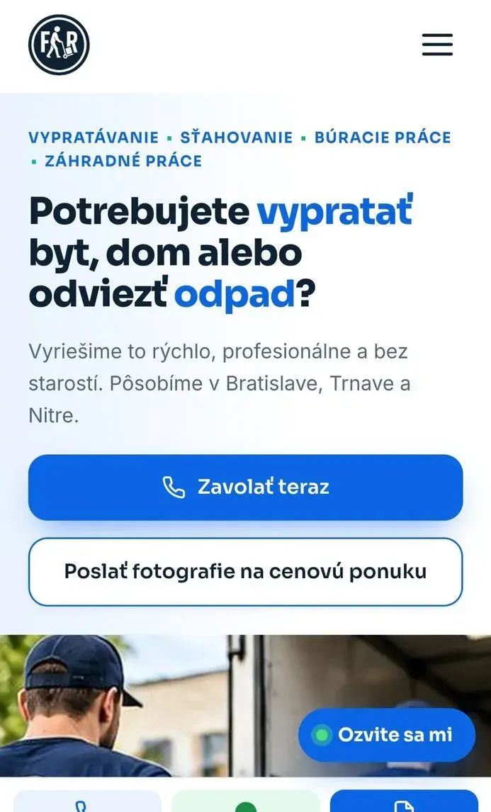 Upratovacie práce a likvidácia odpadu