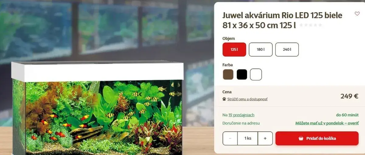 Prázdne akvárium a príslušenstvo.