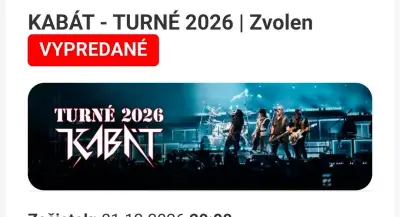 KABÁT vspupenky Zvolen