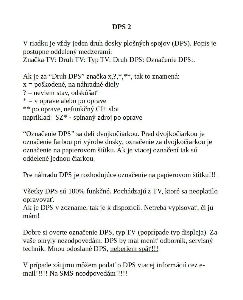 Dosky (DPS) televízorov (TV,LCD,PDP)2