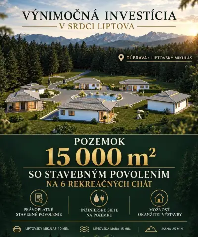Stavebný pozemok - na rekreáciu so stavebným povolením Ihned
