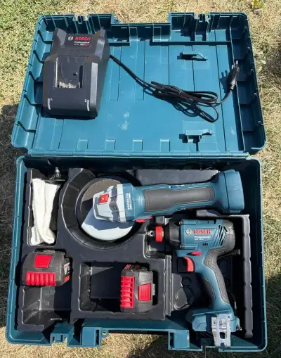 Bosch Professional GDX 180-LI + GWS 180-LI + 2× 4,0 Ah batér