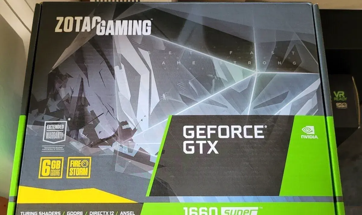 Originál prázdna krabica od Zotac GeForce GTX 1660 6GB
