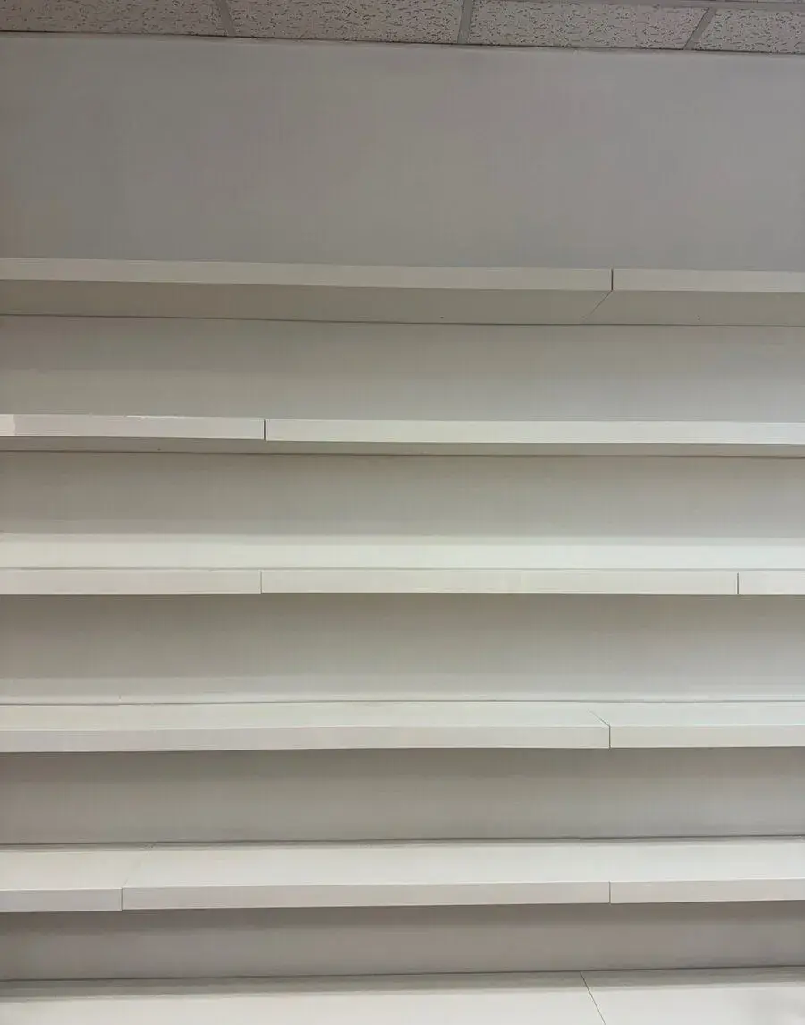 IKEA LACK polica lesklá biela 190 cm