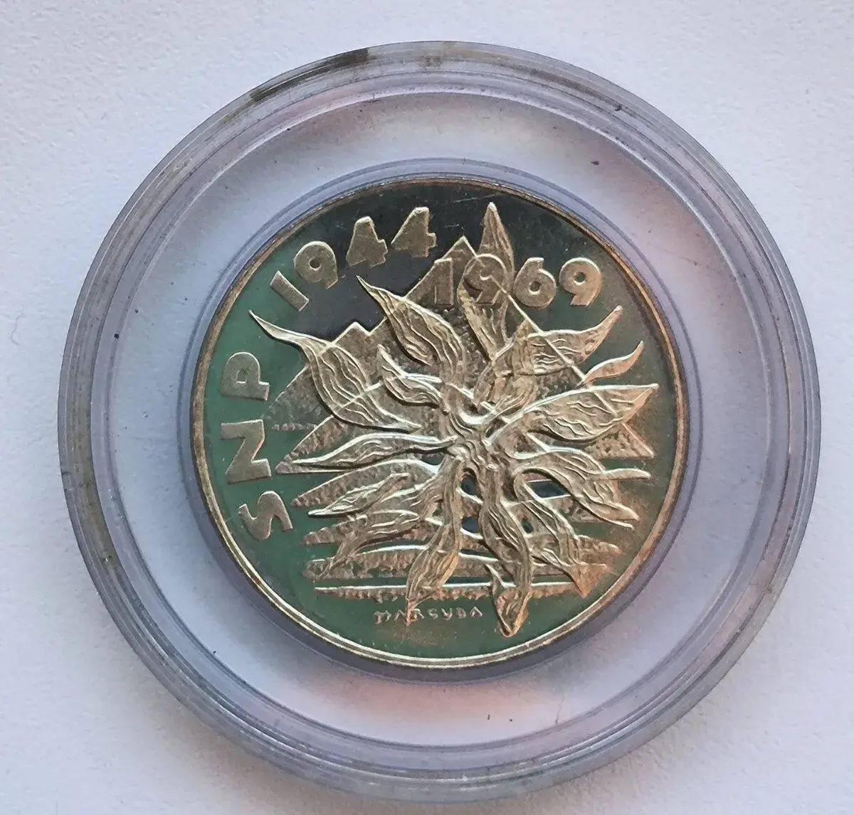 Vzácna 25 kčs - SNP - Plamene - 1969 PROOF - Československo