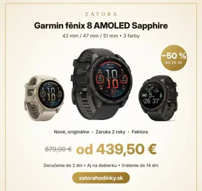 Garmin fēnix 8 AMOLED Sapphire – LEN ZA 439,50€