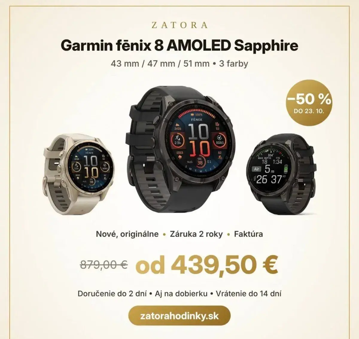 Garmin fēnix 8 AMOLED Sapphire – LEN ZA 439,50€