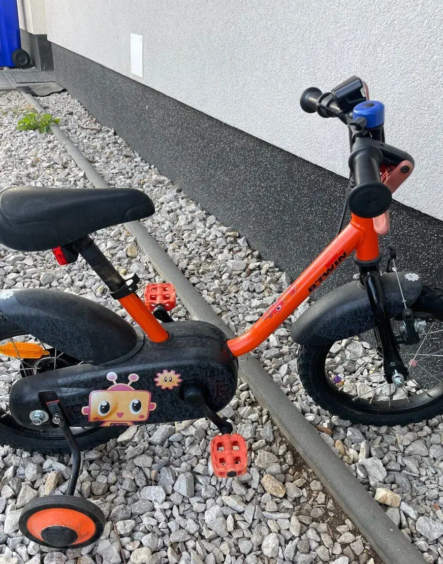 Detský bicykel B’TWIN 14" pomocnými kolieskami