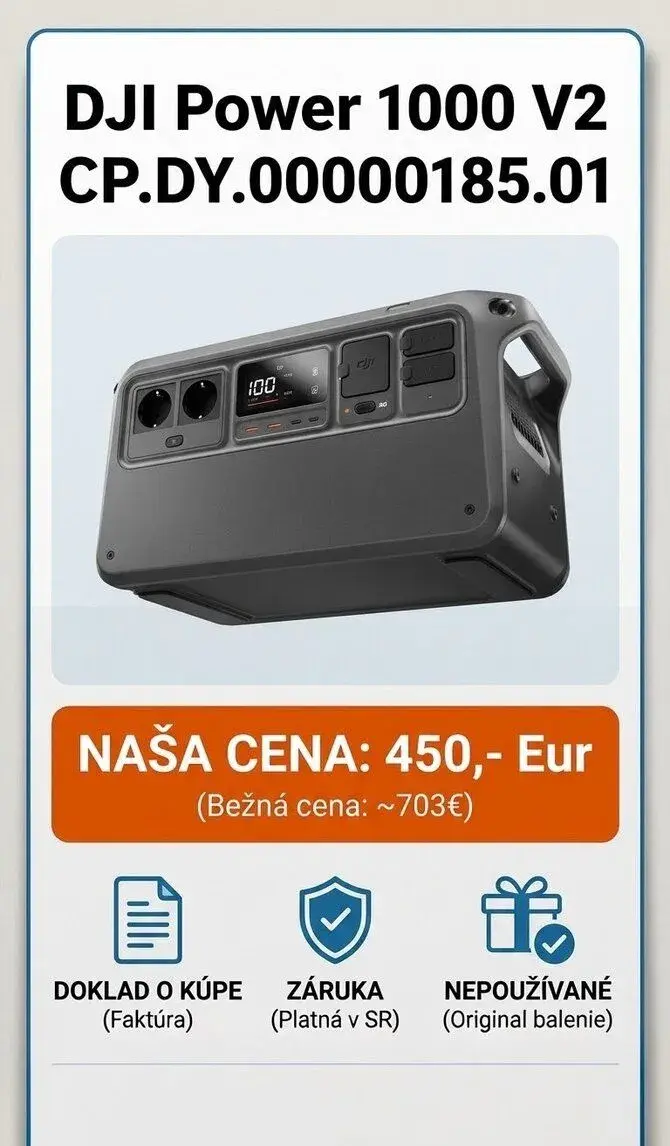 DJI Power 1000 V2 - nabíjacia stanica