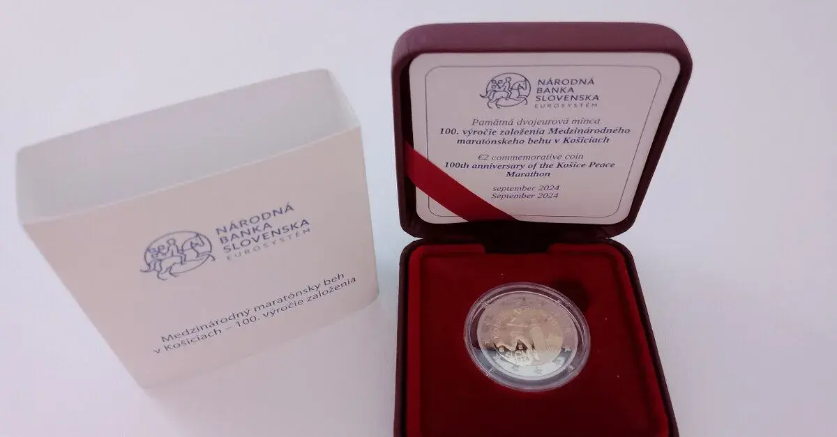 Slovenská republika - minca 2€ Maratón Košice PROOF