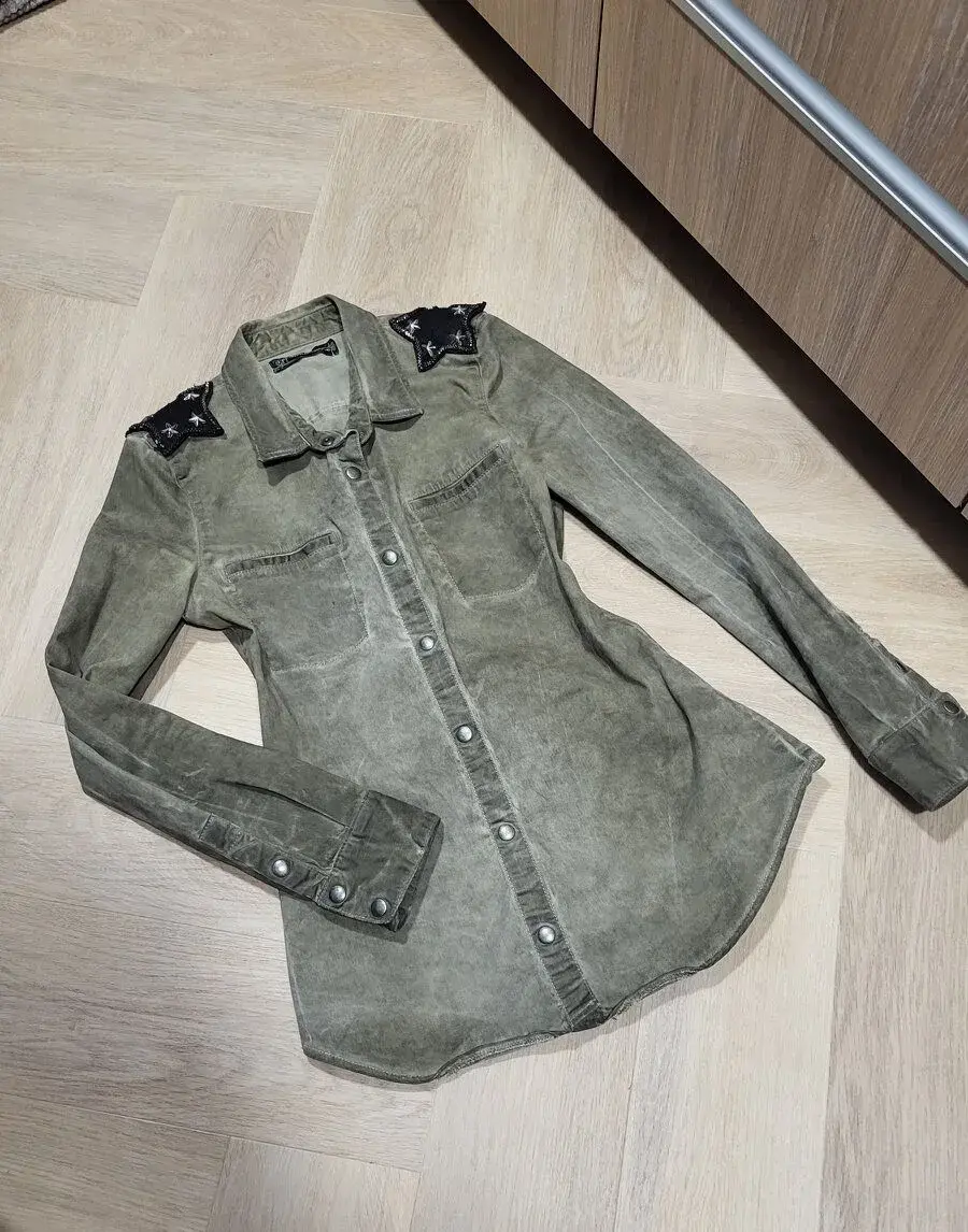 Art denim blúzka