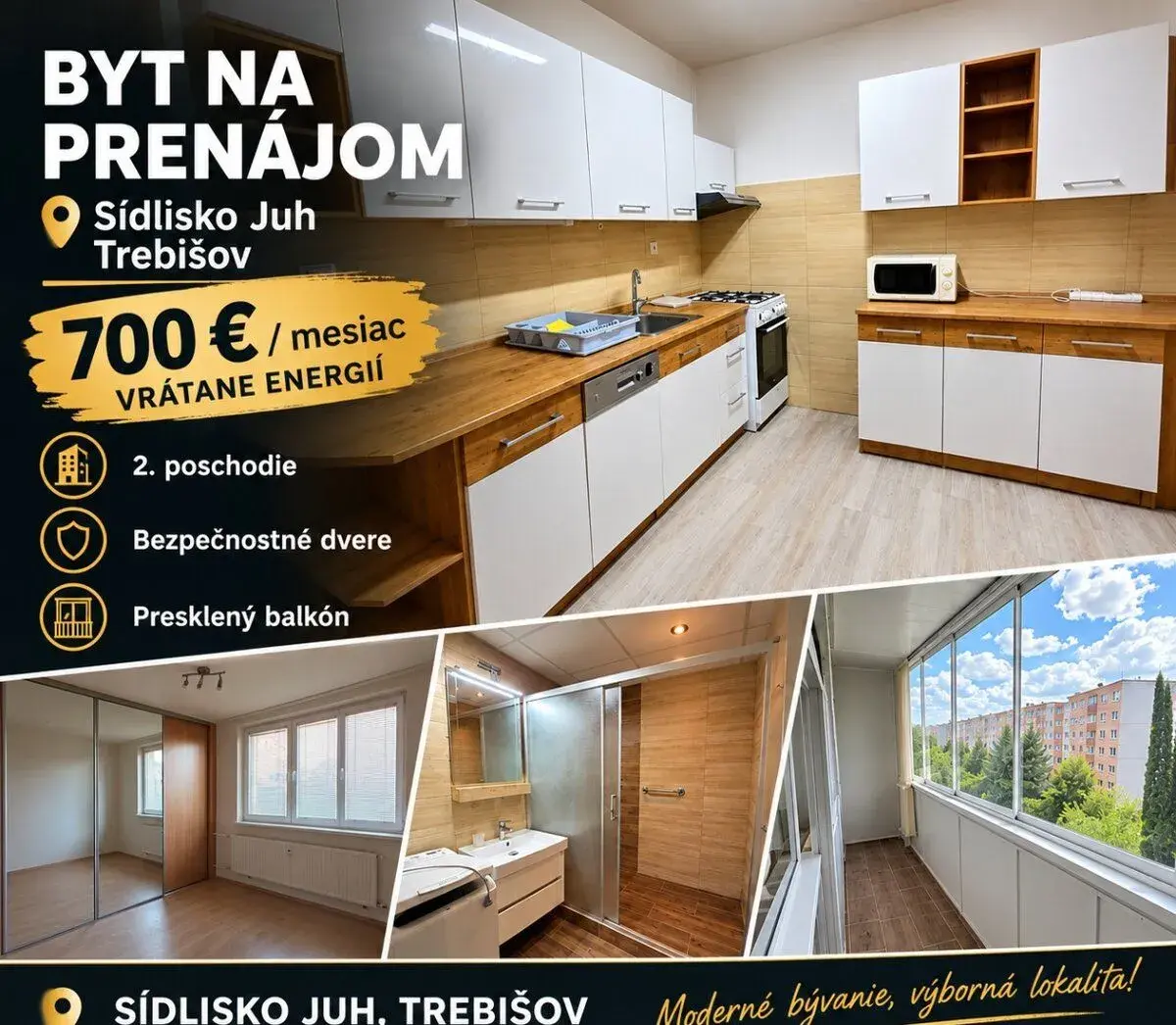 PRENÁJOM 3-IZBOVÉHO BYTU JUH PO REKONŠTRUKCII