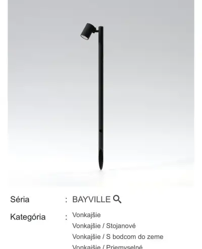 exteriérová lampa Astro bayvile spike