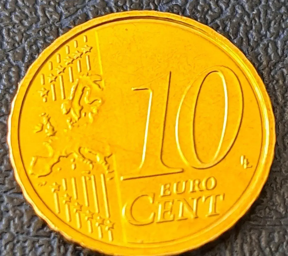 Mince 10 euro cent UNC chyboražba