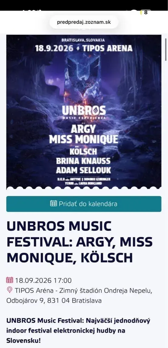 Unbros music festival, odber bratislava
