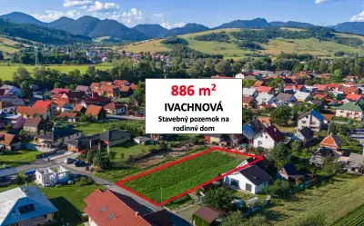 Ivachnová – 886 m2 STAVEBNÝ POZEMOK pre rodinný dom