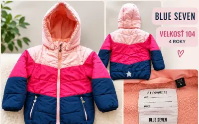 Dievčenská zimná bunda Blue Seven - veľkosť 104/4 roky
