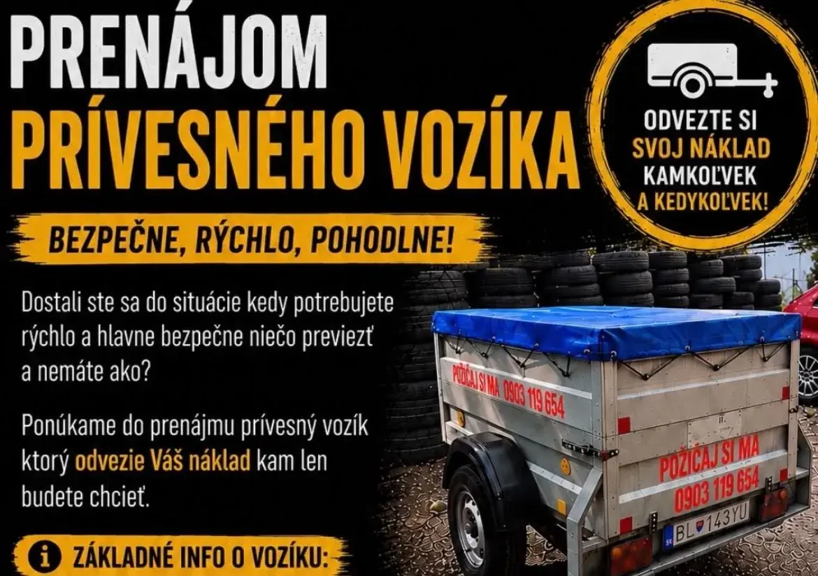 Prenájom prívesného vozíka