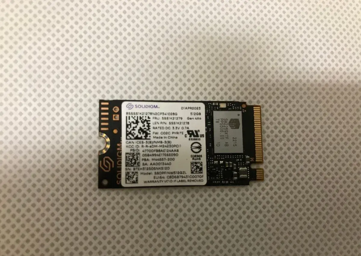 Ssd NVme M.2. 512GB disk SOLIDIGM 512GB gen.4x4.