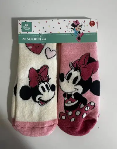 Minnie Mouse - detské protišmykové ponožky 2 páry (86–92