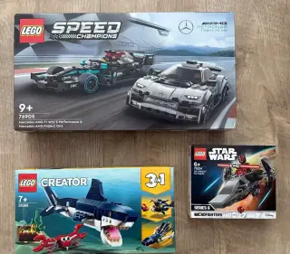lego speed chapions 76909 - lego 31088 - lego 75224