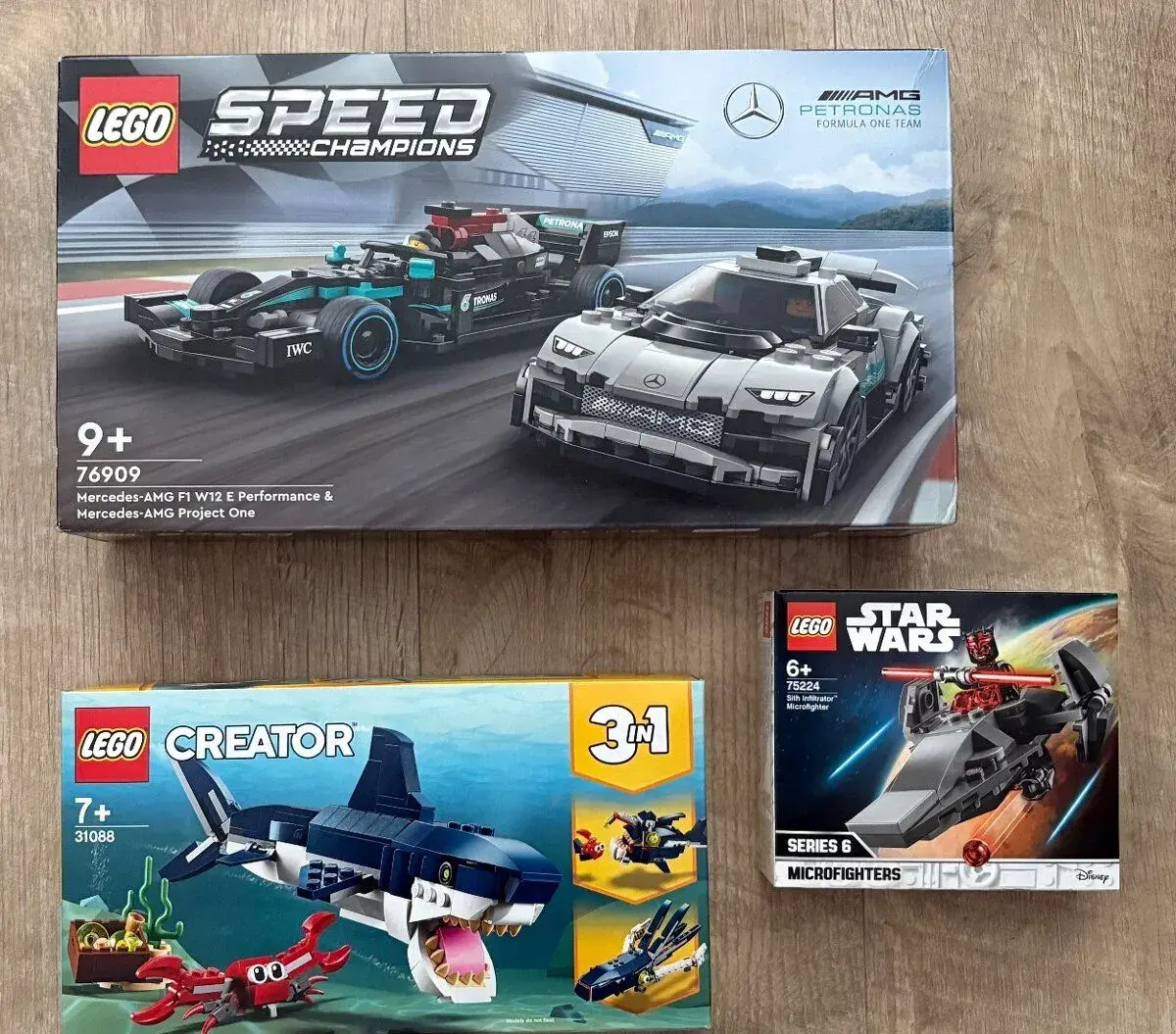 lego speed chapions 76909 - lego 31088 - lego 75224