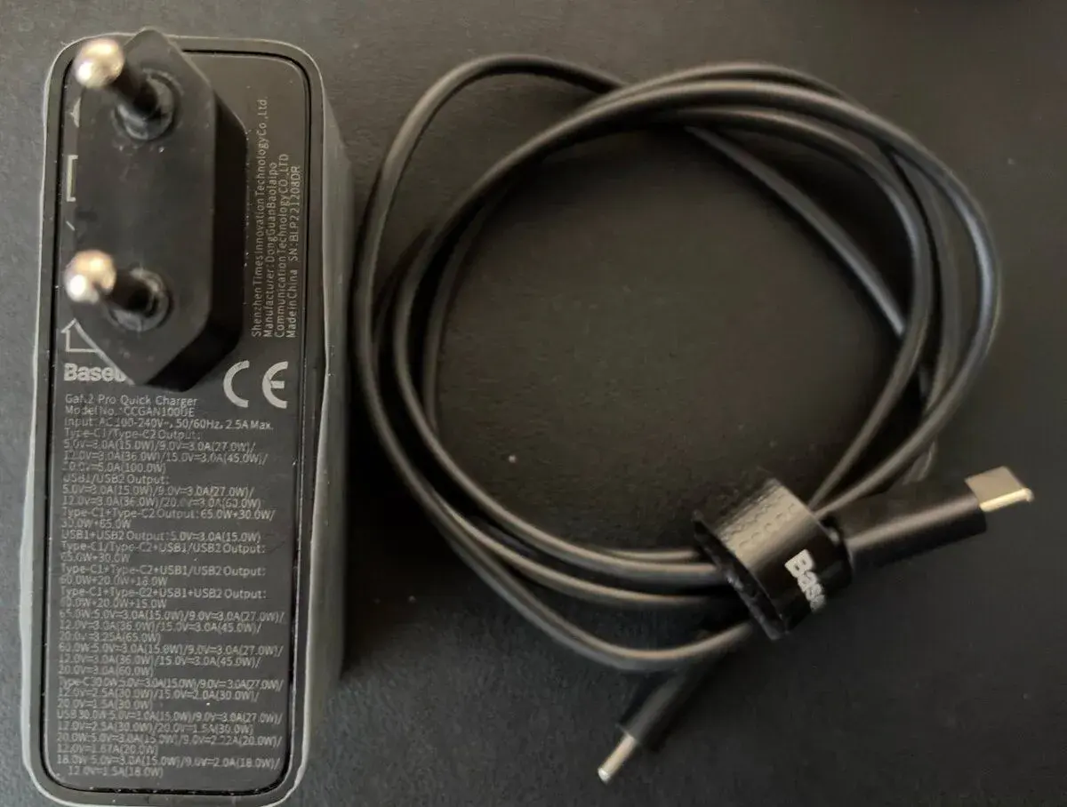 Baseus GaN 100W Charger – 4 Ports (USB-C and USB-A)