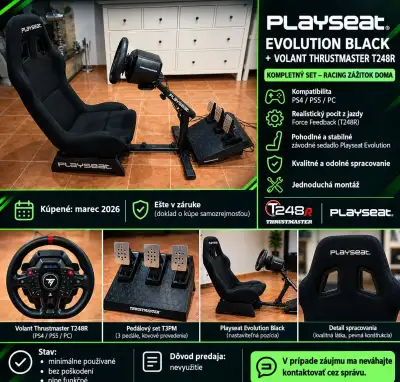 Volant Trustmaster T-248R a playseat Evolution black