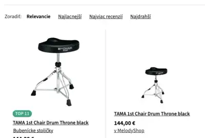 bubnícka stolička Tama HT250 1st Chair
