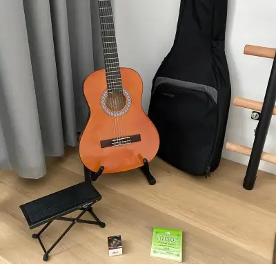 Henry's Jr. klasická 3/4 detská GITARA komplet set-AKO NOVÁ