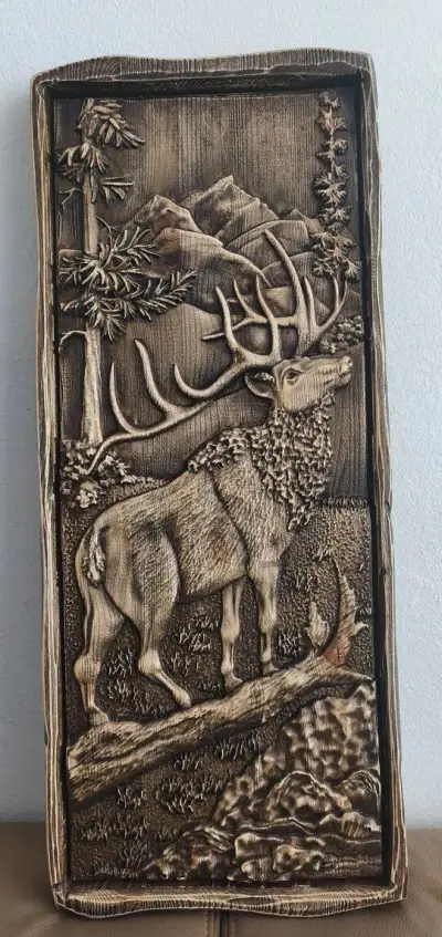 Drevený obraz Poľovnicke motivy 64×25cm.hrub.-4cm