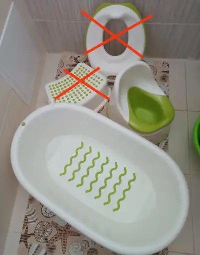 Ikea nočník, šerblík :) vanička, modrý stupienok