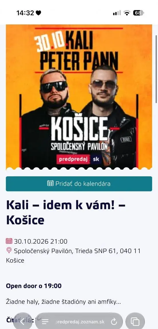Kali koncert KOŠICE 30.10
