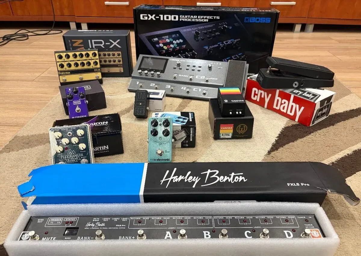 Gitarové efekty – BOSS, Friedman, MXR, Walrus Audio,
