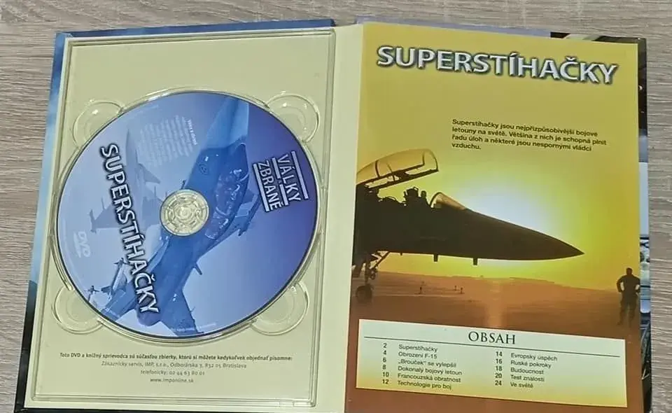 Superstíhačky DVD film a knižný sprievodca nové