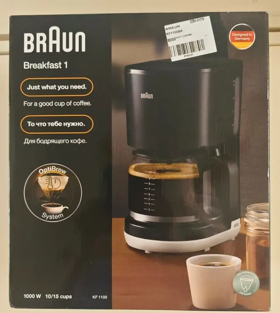 Braun Breakfast 1 1000w 10/15 cups kf 1100