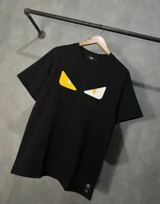 Fendi cierne panske oversized tricko vel. L