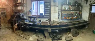 Historický sústruh VULKAN BUDAPEST 6 metrov