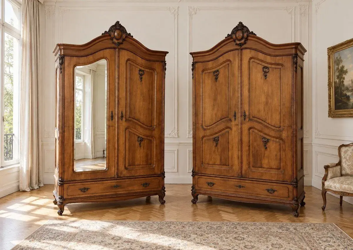 Pár veľkolepých skríň z roku 1880 - výška 223 cm