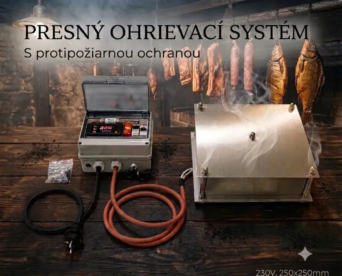 Riadiaca jednotka, ohrev, udiareň, špirála